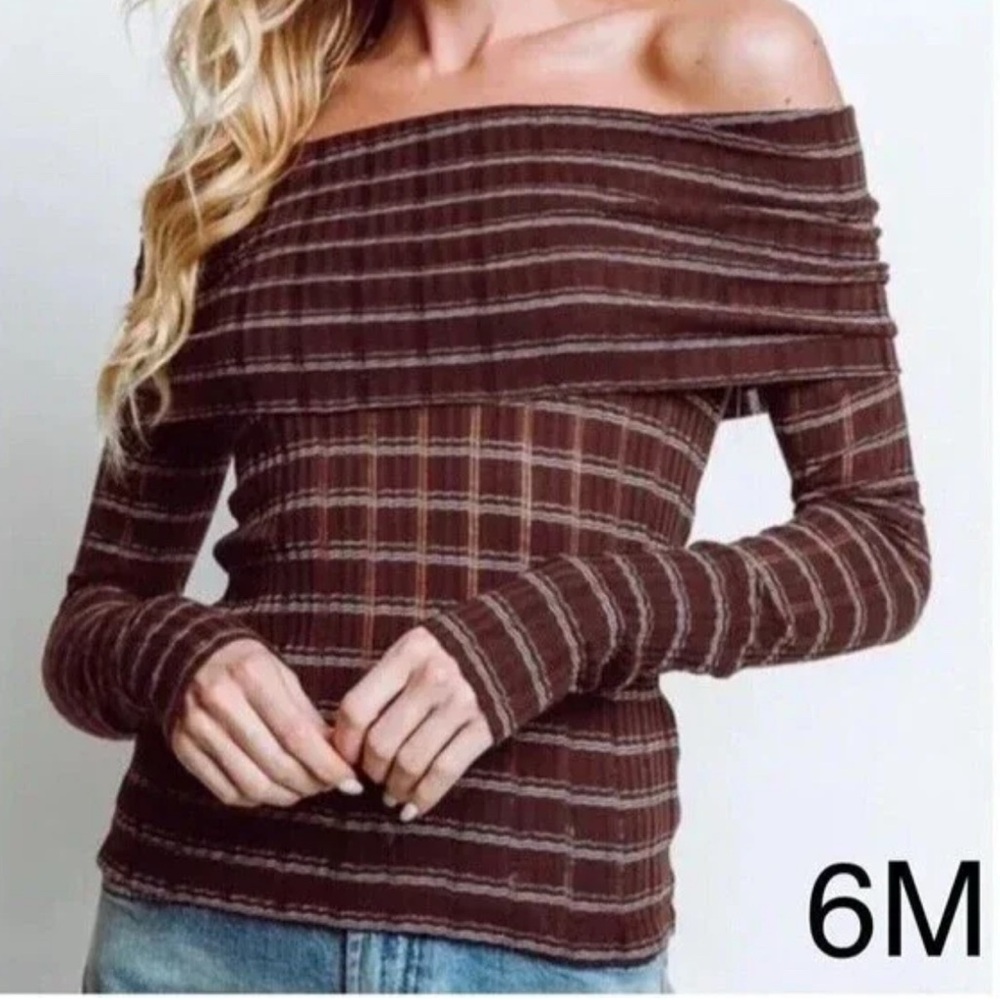 Free People Snowbunny Girlfriend Off-the-Shoulder Top - Picture 4 of 8